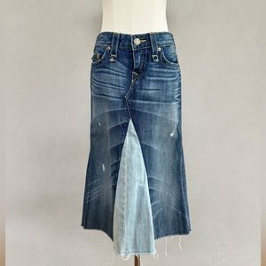 True Religion Denim Midi Skirt